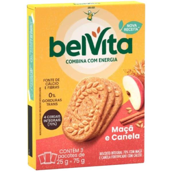 BISCOITO BELVITA 75G MAÇÃ E CANELA