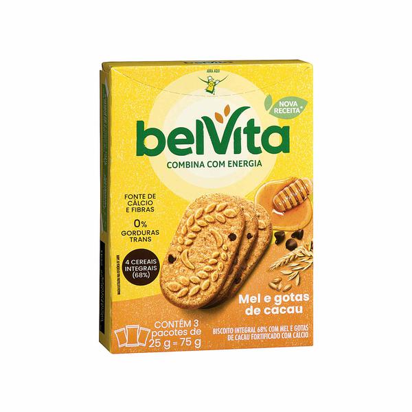 BISCOITO BELVITA 75G MEL E GOTAS DE CACAU