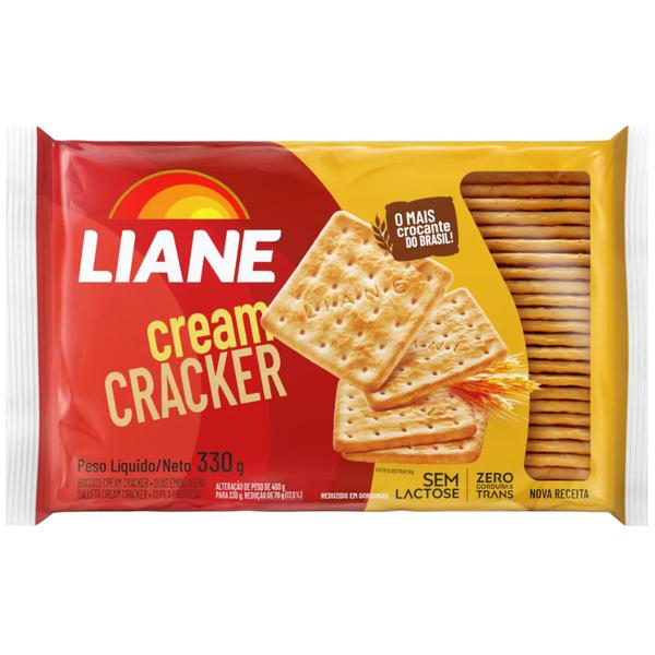 BISCOITO CREAM CRACKER LIANE 330G SEM LACTOSE