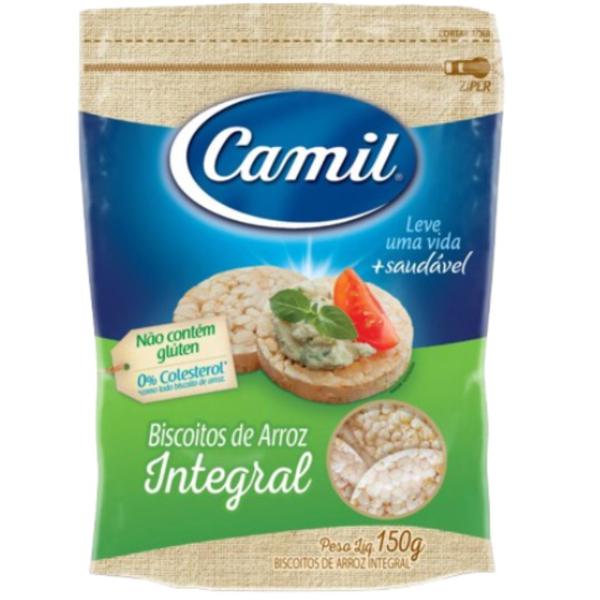 BISCOITO DE ARROZ CAMIL 150G INTEGRAL