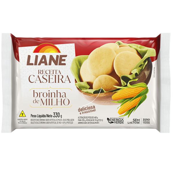 BISCOITO LIANE 330G BROINHAS DE MILHO