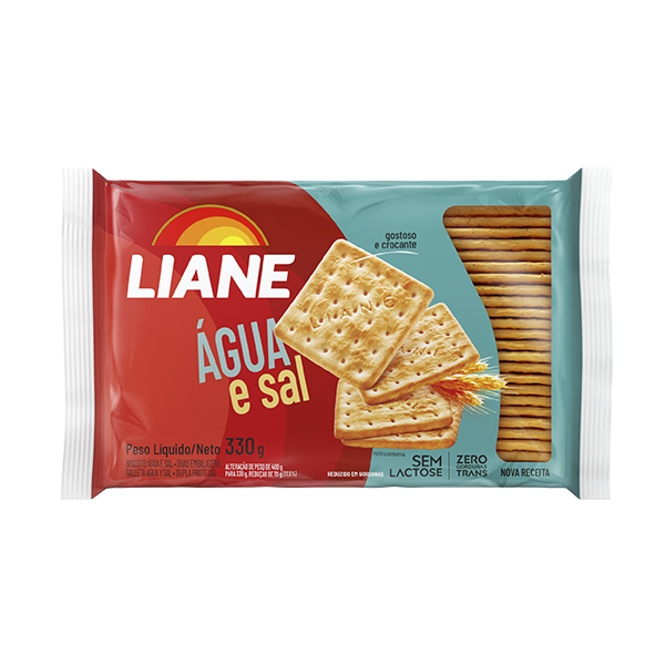 BISCOITO LIANE 330G ÁGUA E SAL