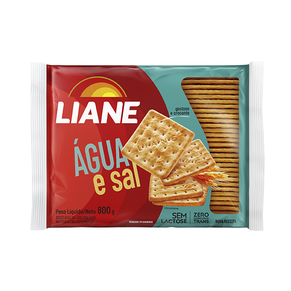 BISCOITO LIANE 800G ÁGUA E SAL