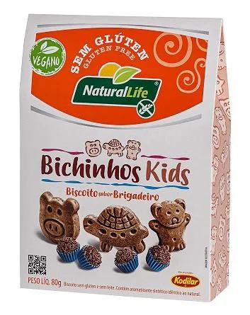 BISCOITO NATURALLIFE KIDS 80G SEM GLUTEN BRIGADEIRO