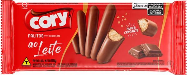 BISCOITO PALITOS CORY 68G CHOCOLATE