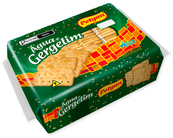 BISCOITO PETYAN 350G ÁGUA E GERGELIM