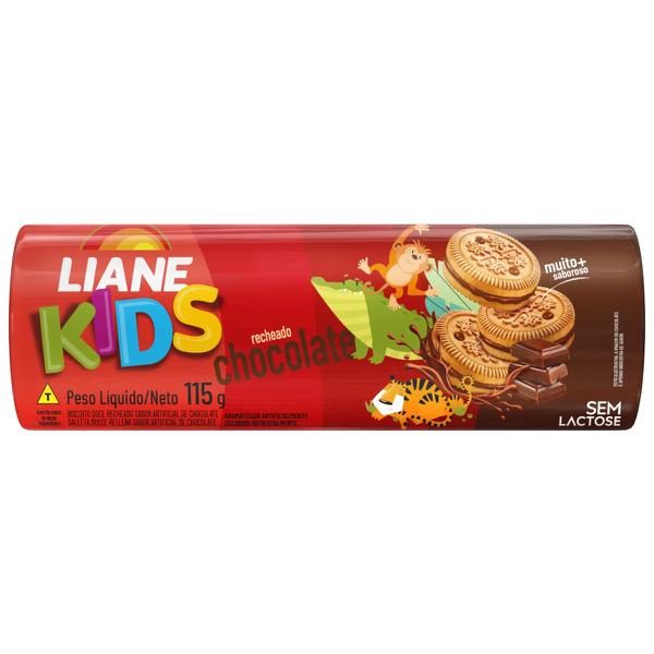 BISCOITO RECHEADO LIANE 115G SEM LACTOSE CHOCOLATE