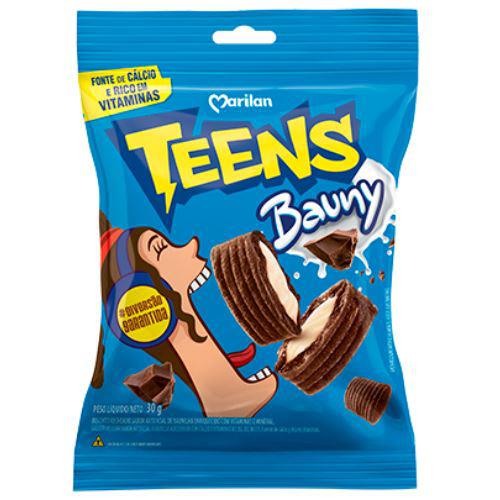 BISCOITO RECHEADO MARILAN TEENS 30G BAUNILHA