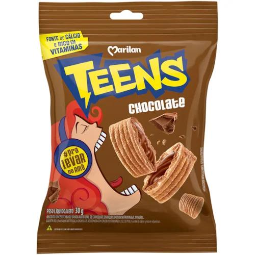 BISCOITO RECHEADO MARILAN TEENS 30G CHOCOLATE