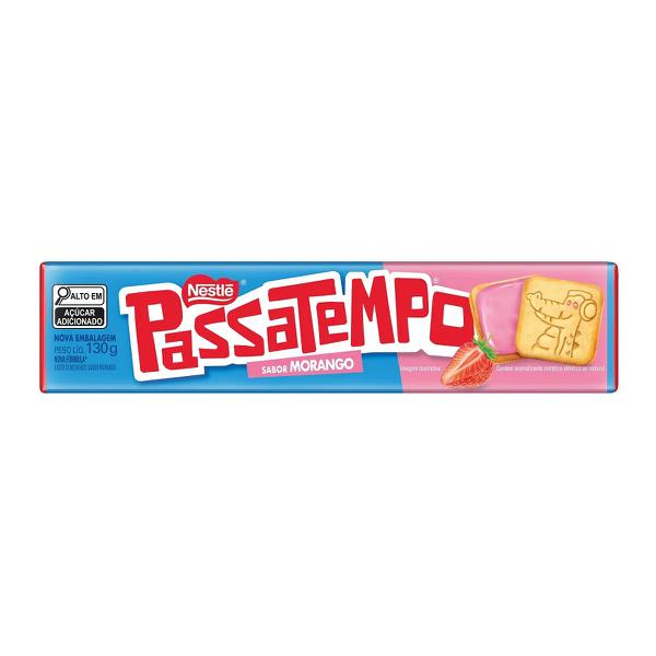 BISCOITO RECHEADO NESTLÉ PASSATEMPO 130G MORANGO