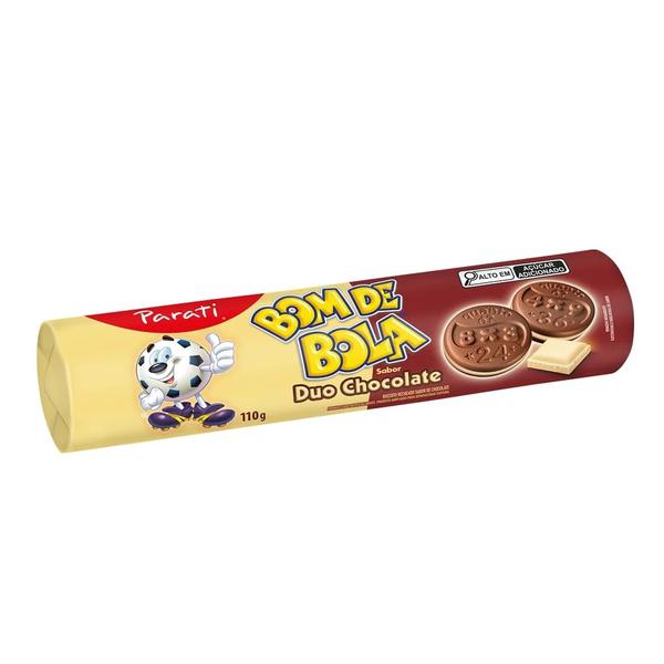 BISCOITO RECHEADO PARATI BOM DE BOLA 101G DUO CHOCOLATE