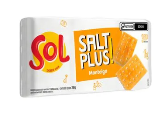 BISCOITO SOL 360G SALT PLUS! MANTEIGA