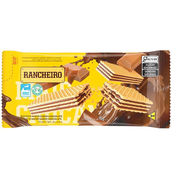BISCOITO WAFER RANCHEIRO 78G CHOCOLATE