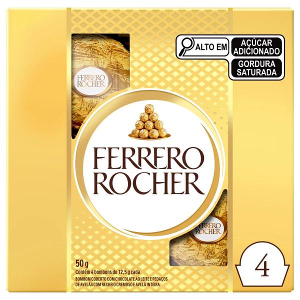 BOMBOM FERRERO ROCHER 50G C/4UND CAIXA