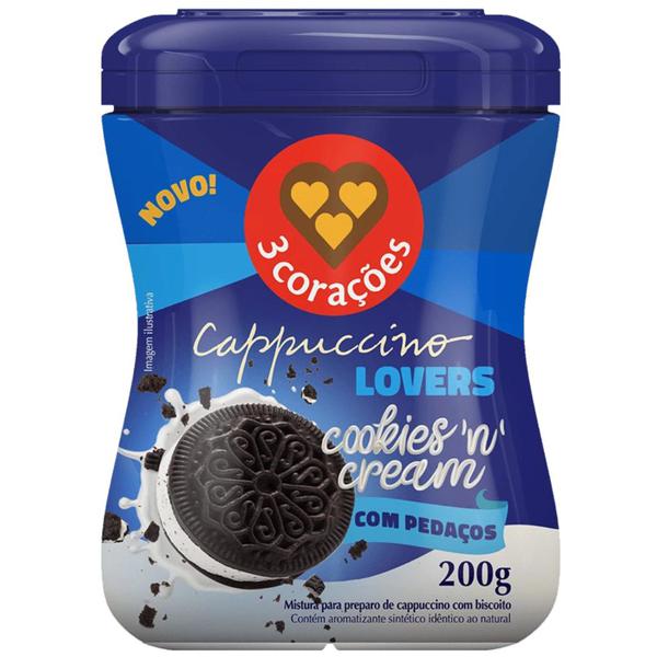 CAPPUCCINO 3 CORAÇÕES 200G COOKIES 'N' CREAM