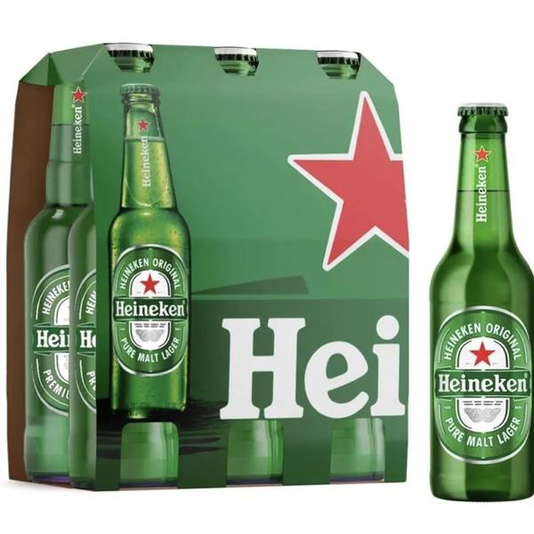CERVEJA HEINEKEN 330ML LONG NECK ORIGINAL CX 6UND