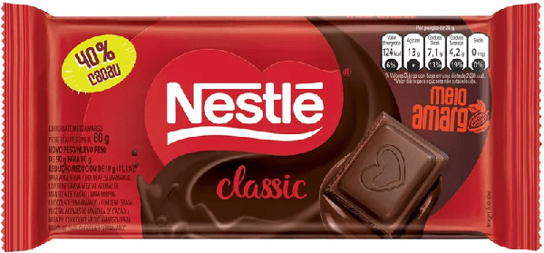 CHOCOLATE BARRA NESTLÉ 80G MEIO AMARGO