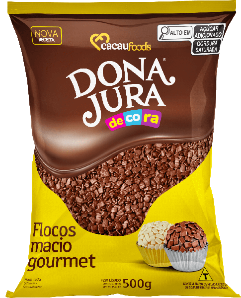 CHOCOLATE EM FLOCOS  500G DONA JURA