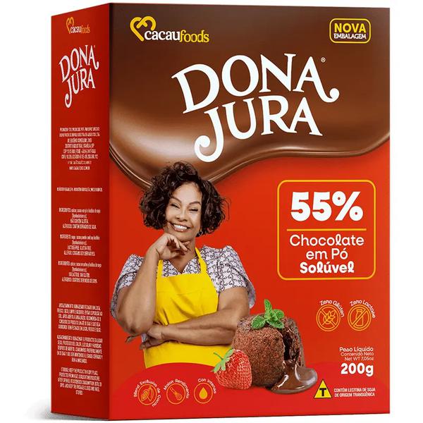 CHOCOLATE EM PÓ 55% DONA JURA 200G