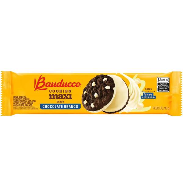 COOKIES BAUDUCCO 96G MAXI CHOCOLATE BRANCO