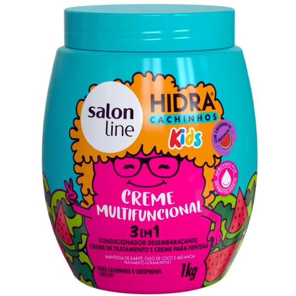 CREME MULTIFUNCIONAL SALON LINE KIDS 1KG 3 EM 1 MELANCIA