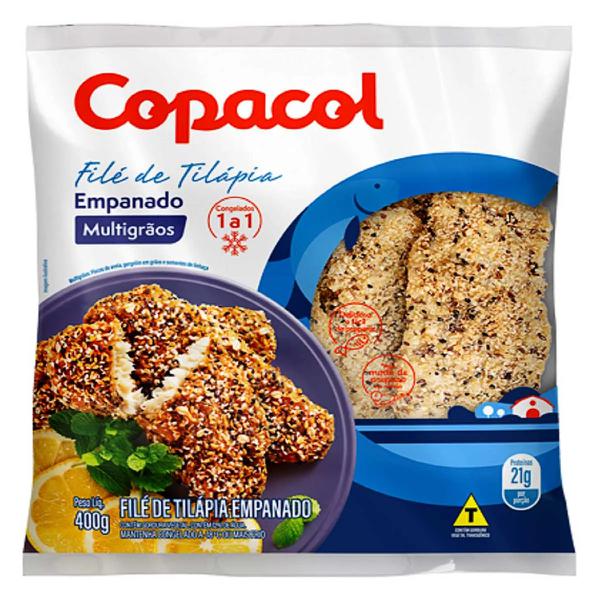 FILE DE TILAPIA EMPANADO 400G COPACOL MULTIGRÃOS