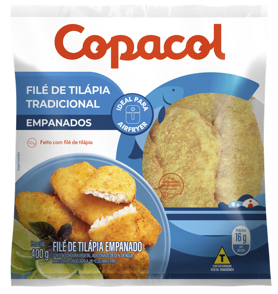 FILE DE TILAPIA EMPANADO 400G COPACOL TRADICIONAL