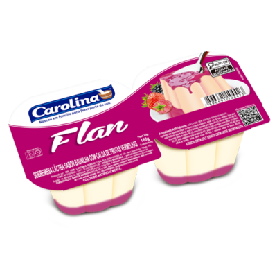 FLAN CAROLINA 180G FRUTAS VERMELHAS