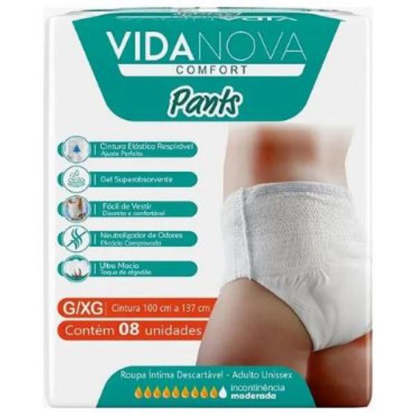 FRALDA ADULTO VIDA NOVA COMFORT PANTS P/M