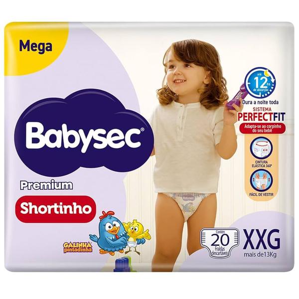 FRALDA BABYSEC PREMIUM SHORTINHO MEGA XXG
