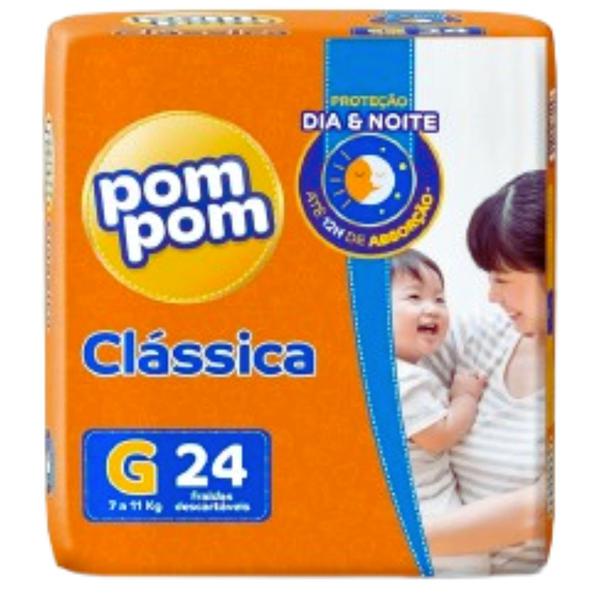 FRALDA POMPOM CLÁSSICA JUMBO G