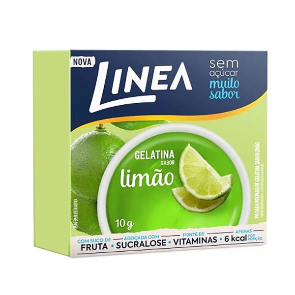 GELATINA LINEA 10G ZERO AÇÚCAR LIMÃO