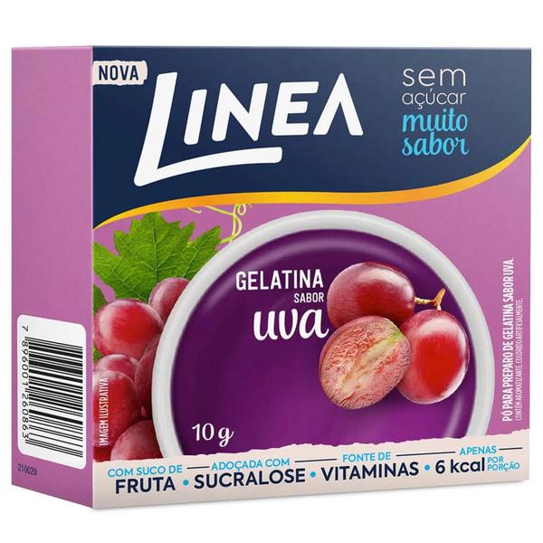 GELATINA LINEA 10G ZERO AÇÚCAR UVA