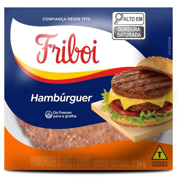 HAMBÚRGUER FRIBOI 56G BOVINA E AVE