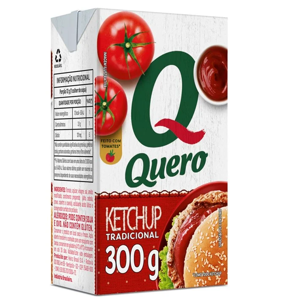 KETCHUP QUERO 300G TRADICIONAL CAIXA