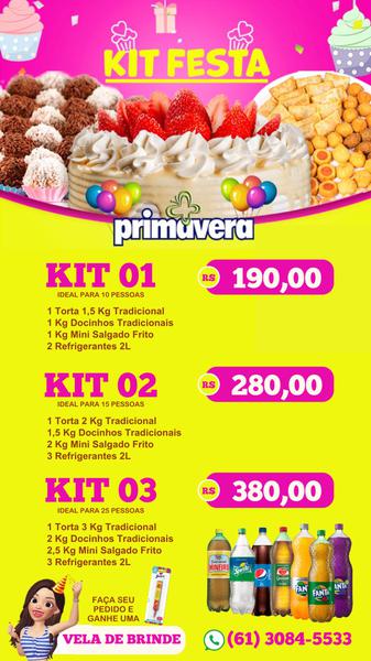 KIT FESTA 10 PESSOAS (IMAGEM ILUSTRATIVA)