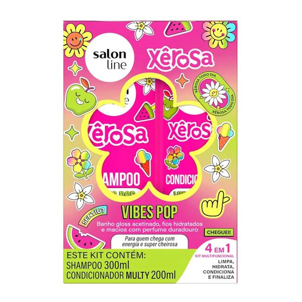 KIT SALON LINE SHAMPOO 300ML COND 200ML XEROSA VIBE POP