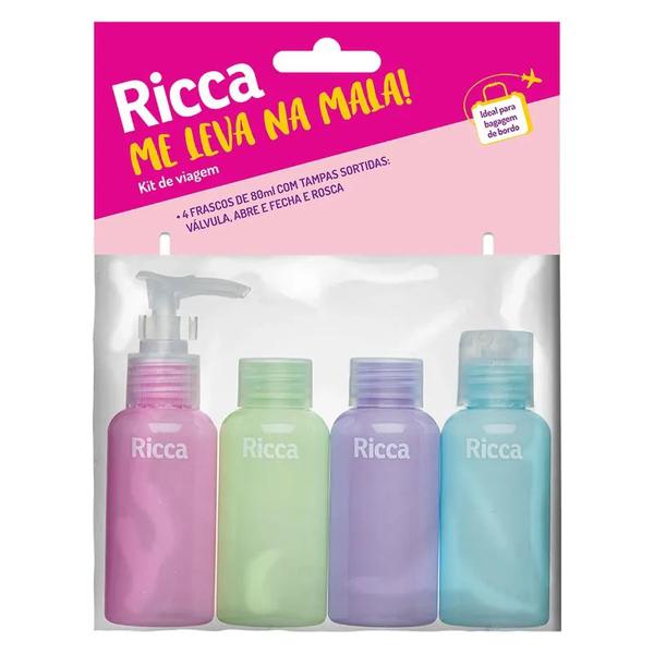 KIT VIAGEM RICCA C/4 FRASCOS