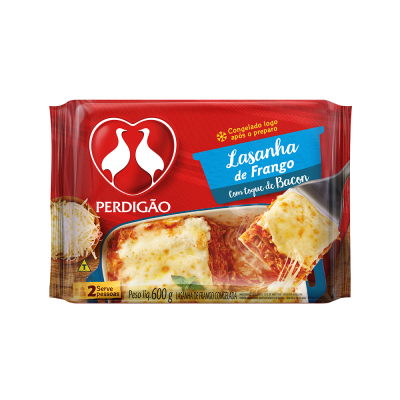 LASANHA 600G PACOTE PERDIGÃO FRANGO E BACON