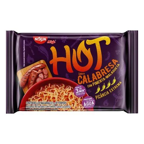 MACARRÃO INSTANTANEO NISSIN TRADICIONAL HOT CALABRESA