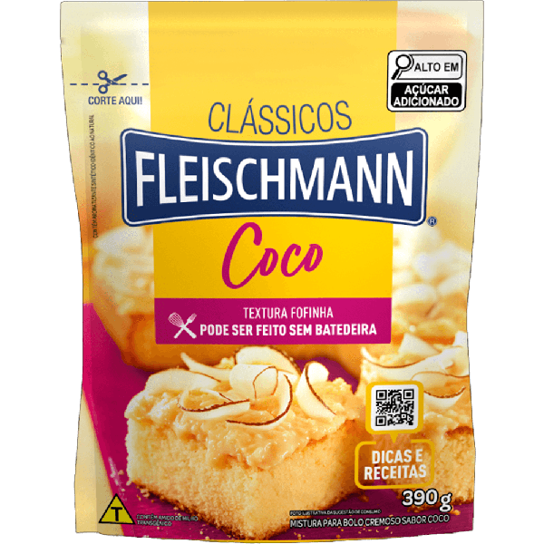 MISTURA DE BOLO FLEISCHMANN BRANCA COCO