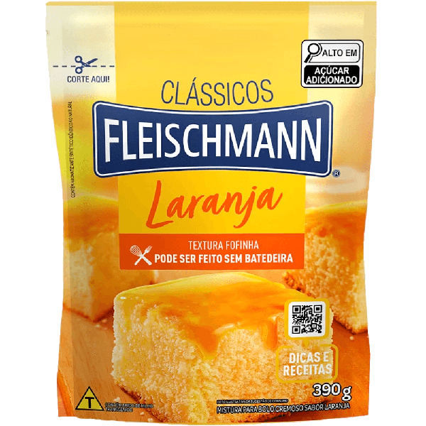 MISTURA DE BOLO FLEISCHMANN BRANCA LARANJA