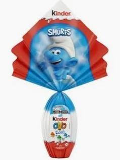 OVO PASCOA KINDER SMURFS 100G