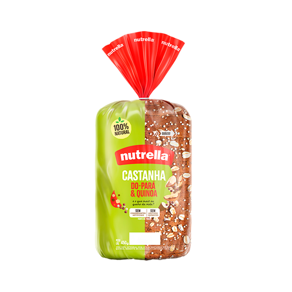 PÃO DE FORMA NUTRELLA 450G CASTANHA E QUINOA