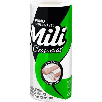 PANO REUTILIZAVEL MILI CLEAN MAX 50UND BRANCO