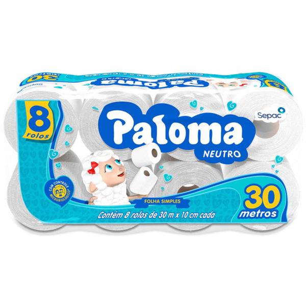 PAPEL HIGIENICO PALOMA 8UND NEUTRO