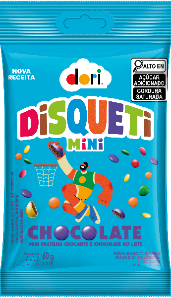 PASTILHA DORI DISQUETE 60G MINI CHOCOLATE