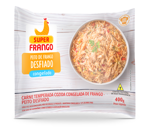 PEITO DE FRANGO SUPER FRANGO 400G DESFIADO