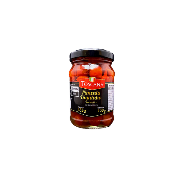 PIMENTA BIQUINHO TOSCANA 100G CONSERVA VERMELHA