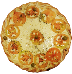 PIZZA PRIMAVERA NAPOLITANA COM BORDA ASSADA